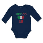 Long Sleeve Bodysuit Baby American National Flag of Mexico 10 United States - Cute Rascals