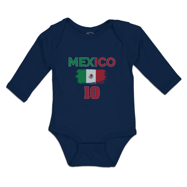Long Sleeve Bodysuit Baby American National Flag of Mexico 10 United States - Cute Rascals