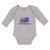 Long Sleeve Bodysuit Baby American National Flag of Australia Usa Cotton - Cute Rascals