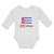 Long Sleeve Bodysuit Baby National Flag of Cuba Design Style 1 Cotton