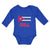 Long Sleeve Bodysuit Baby National Flag of Cuba Design Style 2 Cotton