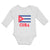 Long Sleeve Bodysuit Baby National Flag of Cuba Design Style 2 Cotton