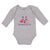 Long Sleeve Bodysuit Baby Dominirican Flag Puerto Rican Red Heart Cotton - Cute Rascals