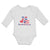 Long Sleeve Bodysuit Baby Dominirican Flag Puerto Rican Red Heart Cotton - Cute Rascals