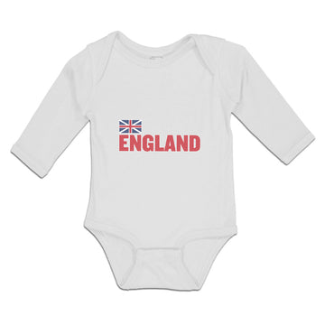 Long Sleeve Bodysuit Baby United Kingdom of Flag England Boy & Girl Clothes