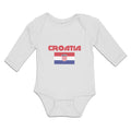 Long Sleeve Bodysuit Baby Flag of Croatia Usa Boy & Girl Clothes Cotton