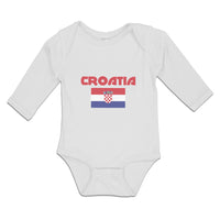 Long Sleeve Bodysuit Baby Flag of Croatia Usa Boy & Girl Clothes Cotton - Cute Rascals