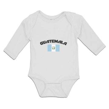 Long Sleeve Bodysuit Baby Flag of Guatemala Boy & Girl Clothes Cotton