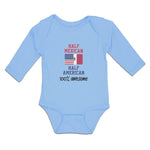 Long Sleeve Bodysuit Baby Half Mexican Half American 100% Awesome Cotton - Cute Rascals