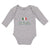 Long Sleeve Bodysuit Baby I'M Cute, I Must Be Mexican National Flag Usa Cotton