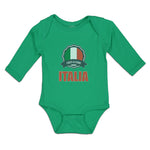 Long Sleeve Bodysuit Baby Forza Azzurri Italian National Flag Boy & Girl Clothes - Cute Rascals