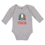Long Sleeve Bodysuit Baby Forza Azzurri Italian National Flag Boy & Girl Clothes - Cute Rascals
