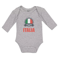 Long Sleeve Bodysuit Baby Forza Azzurri Italian National Flag Boy & Girl Clothes - Cute Rascals