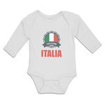 Long Sleeve Bodysuit Baby Forza Azzurri Italian National Flag Boy & Girl Clothes - Cute Rascals