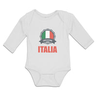 Long Sleeve Bodysuit Baby Forza Azzurri Italian National Flag Boy & Girl Clothes - Cute Rascals