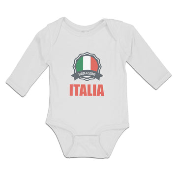 Long Sleeve Bodysuit Baby Forza Azzurri Italian National Flag Boy & Girl Clothes