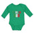 Long Sleeve Bodysuit Baby Italia American National Flag United States Cotton