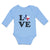 Long Sleeve Bodysuit Baby Love American Country Map Usa Boy & Girl Clothes