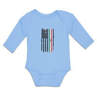 Long Sleeve Bodysuit Baby American National Flag United States Cotton - Cute Rascals