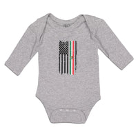 Long Sleeve Bodysuit Baby American National Flag United States Cotton - Cute Rascals
