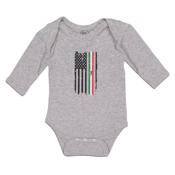 Long Sleeve Bodysuit Baby American National Flag United States Cotton - Cute Rascals