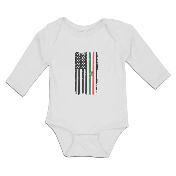Long Sleeve Bodysuit Baby American National Flag United States Cotton - Cute Rascals