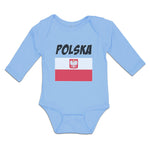 Long Sleeve Bodysuit Baby Flag of Poland Polska United States Boy & Girl Clothes - Cute Rascals