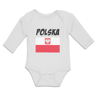 Long Sleeve Bodysuit Baby Flag of Poland Polska United States Boy & Girl Clothes - Cute Rascals