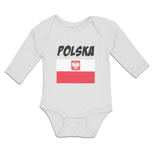 Cute Rascals® Long Sleeve Bodysuit Baby Flag Poland Polska States