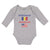 Long Sleeve Bodysuit Baby American National Flag of Romanian and Usa Cotton - Cute Rascals