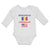 Long Sleeve Bodysuit Baby American National Flag of Romanian and Usa Cotton - Cute Rascals