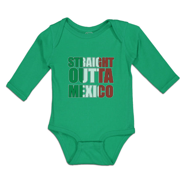 Long Sleeve Bodysuit Baby Flag of Mexico Boy & Girl Clothes Cotton - Cute Rascals