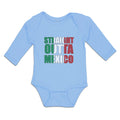 Long Sleeve Bodysuit Baby Flag of Mexico Boy & Girl Clothes Cotton