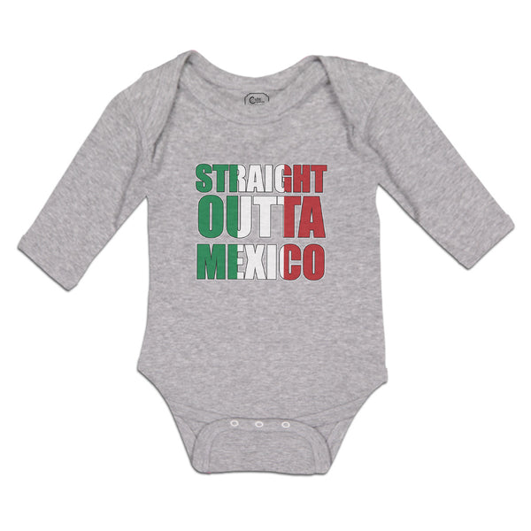 Long Sleeve Bodysuit Baby Flag of Mexico Boy & Girl Clothes Cotton - Cute Rascals