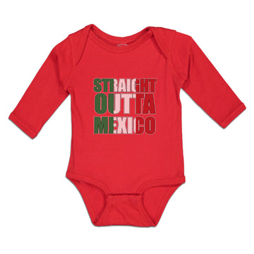 Long Sleeve Bodysuit Baby Flag of Mexico Boy & Girl Clothes Cotton