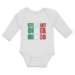 Long Sleeve Bodysuit Baby Flag of Mexico Boy & Girl Clothes Cotton - Cute Rascals