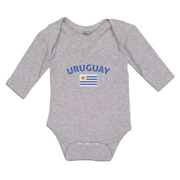 Long Sleeve Bodysuit Baby Flag of Uruguay Usa Boy & Girl Clothes Cotton