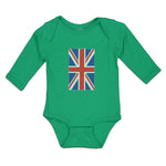 Long Sleeve Bodysuit Baby National Flag of United Kingdom Great Britian Cotton