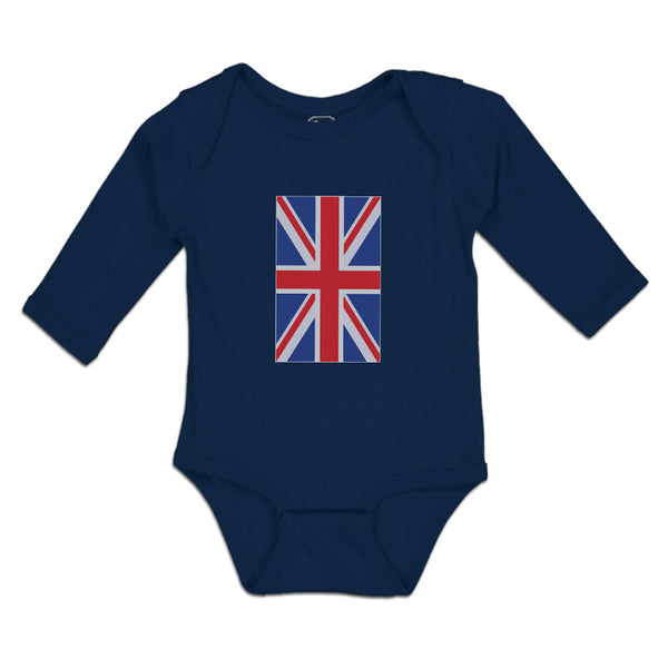 Long Sleeve Bodysuit Baby National Flag of United Kingdom Great Britian Cotton