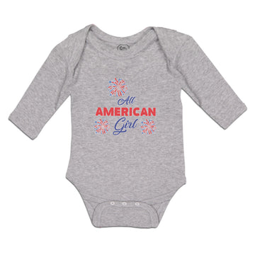 Long Sleeve Bodysuit Baby All American Girl Boy & Girl Clothes Cotton
