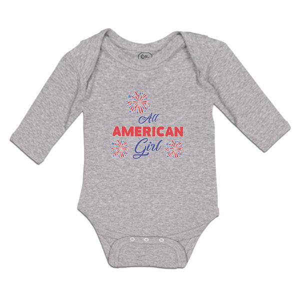 Long Sleeve Bodysuit Baby All American Girl Boy & Girl Clothes Cotton - Cute Rascals