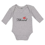 Long Sleeve Bodysuit Baby Blessed with Heart Symbol Boy & Girl Clothes Cotton - Cute Rascals