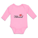 Long Sleeve Bodysuit Baby Blessed with Heart Symbol Boy & Girl Clothes Cotton - Cute Rascals