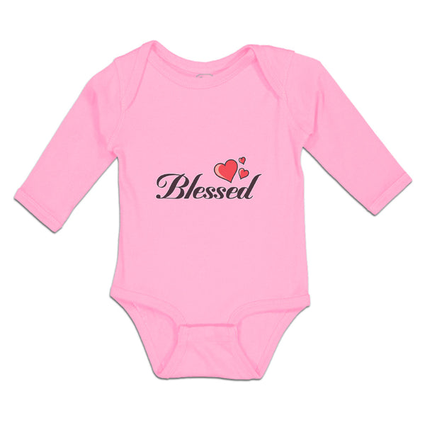 Long Sleeve Bodysuit Baby Blessed with Heart Symbol Boy & Girl Clothes Cotton - Cute Rascals