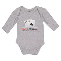 Long Sleeve Bodysuit Baby Cute Now ... (Till I'M Beating Poker) Rummy Cotton - Cute Rascals