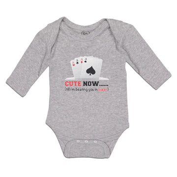 Long Sleeve Bodysuit Baby Cute Now ... (Till I'M Beating Poker) Rummy Cotton
