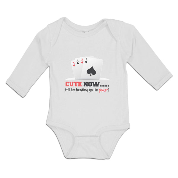 Long Sleeve Bodysuit Baby Cute Now ... (Till I'M Beating Poker) Rummy Cotton - Cute Rascals