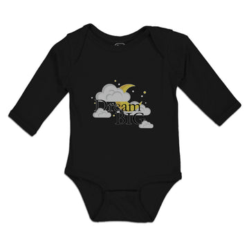 Long Sleeve Bodysuit Baby Dream Big with Clouds Boy & Girl Clothes Cotton
