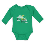 Long Sleeve Bodysuit Baby Dream Big with Clouds Boy & Girl Clothes Cotton - Cute Rascals
