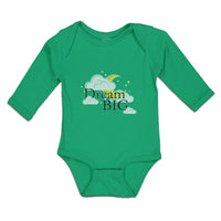 Long Sleeve Bodysuit Baby Dream Big with Clouds Boy & Girl Clothes Cotton - Cute Rascals